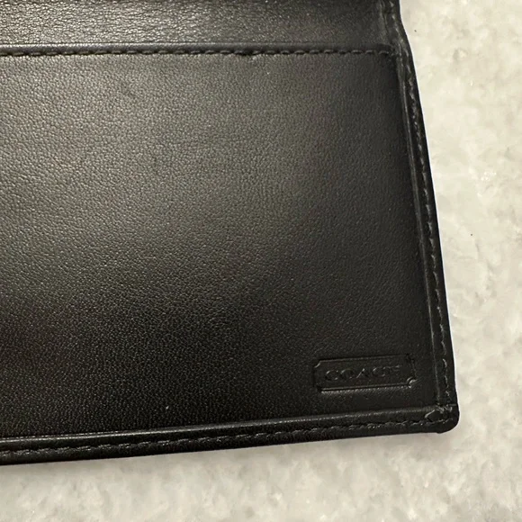 Coach Black Signature Long checkbook Wallet - Picture 3 of 4